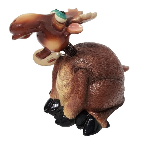 VTG Exhart Moose Wobbler Figurine Tim Twinkler Rare Geeky Gigglers Collection - Picture 1 of 12